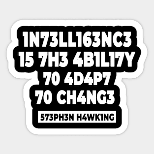 black intelligence Sticker